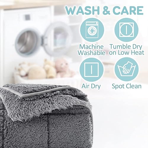 Miniatura 5 de Topblan - Manta de piel sintética para cama y sofá, cobija de sherpa