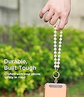 Vista 4 de Correa de dije para teléfono, pulsera de cadena de teléfono con correa de sujeción para la muñeca para mujer