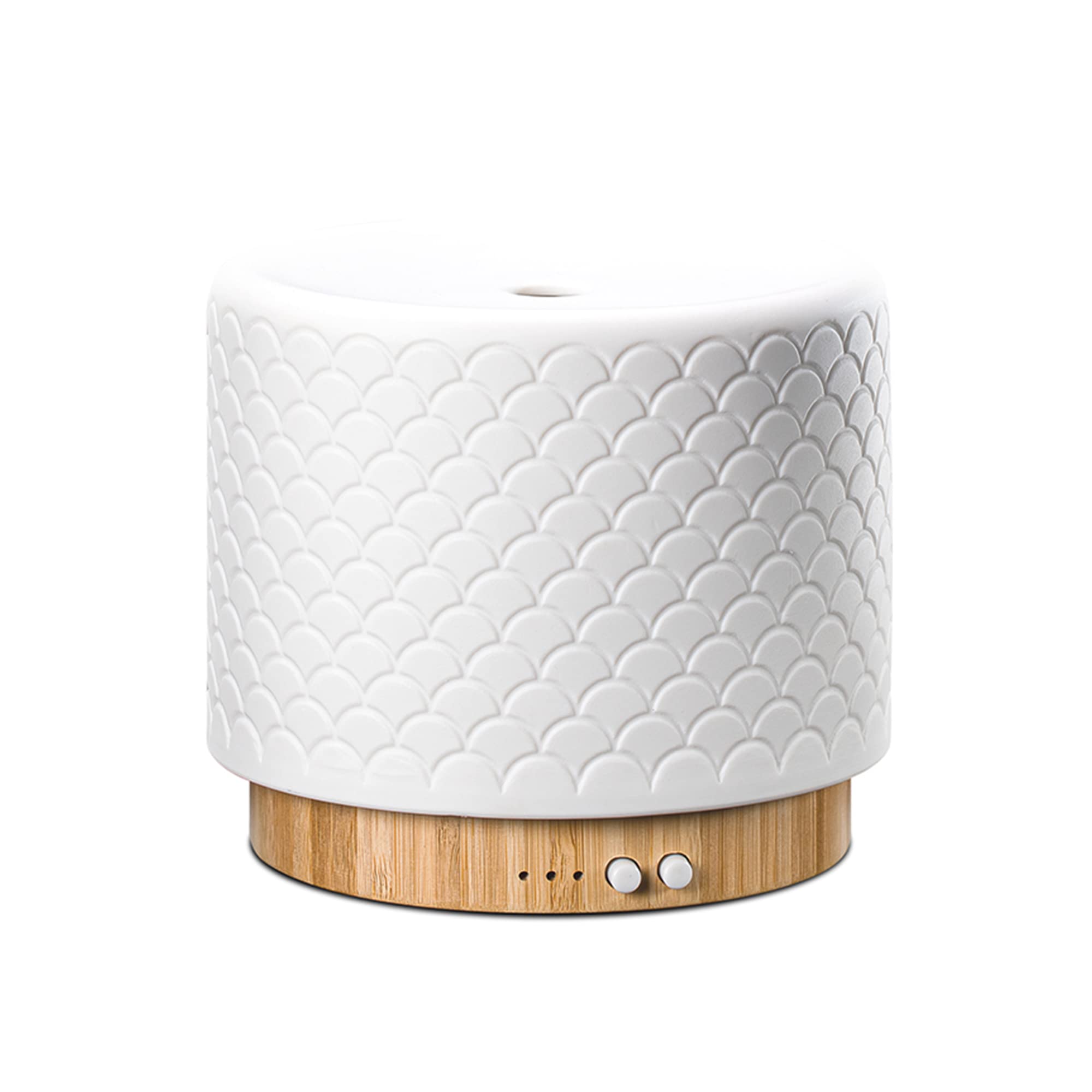 LANAFORM - Moya - Diffuseur Huiles Essentielles Ultrasonique Moya - 280 ML, 14h Autonomie - Timer 1h/​8h/​12h – Jusqu'à 15m² - Silencieux & Arrêt Automatique - Bambou & Céramique - Mode Respiration