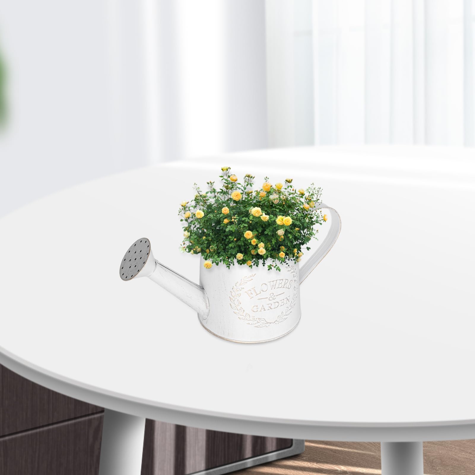 HANABASS Verzinkte Metall Gießkanne 1.06 Liter Für Innen- Und Außenbereich Mit Komfortablem Griff Ideal Zum Bewässern Von Zimmerpflanzen Und Gartenblumen