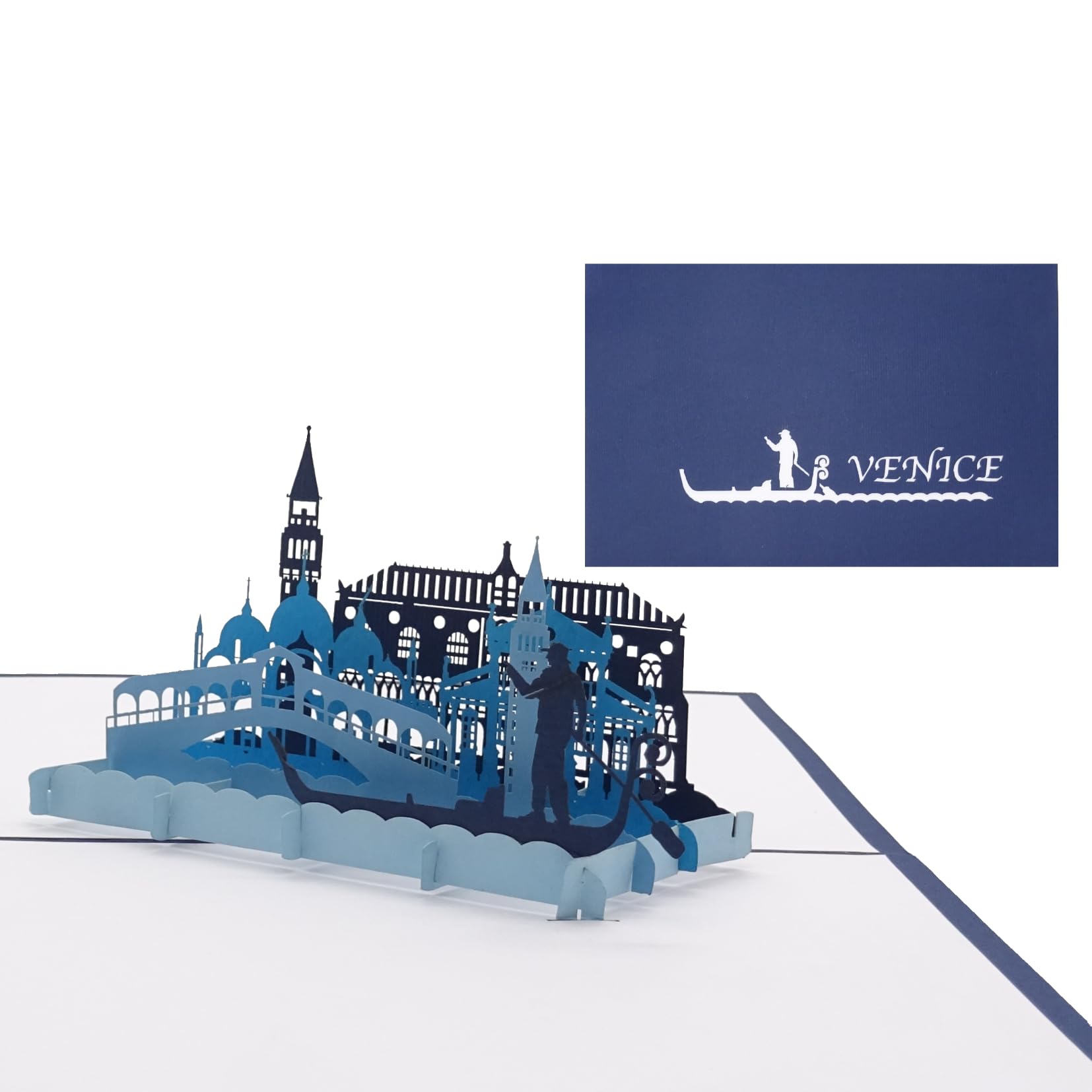 Sykline - A123AMZ - Reisvoucher voor Rome en Venetië in Italië - 3D pop-up kaart Italië - hotelcheque voor hem of haar - cadeau-idee