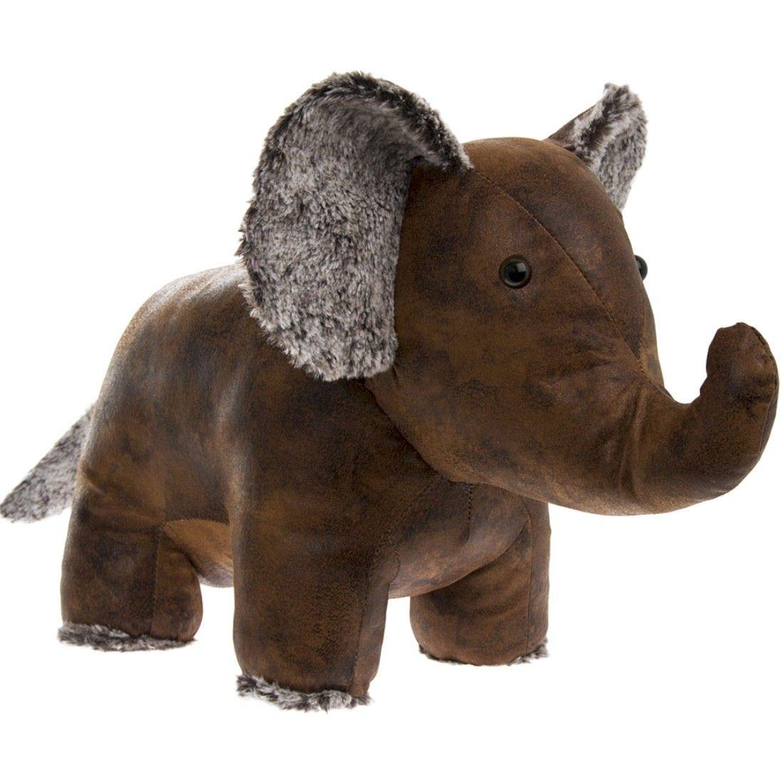 Geko Faux Leather Elephant Doorstop