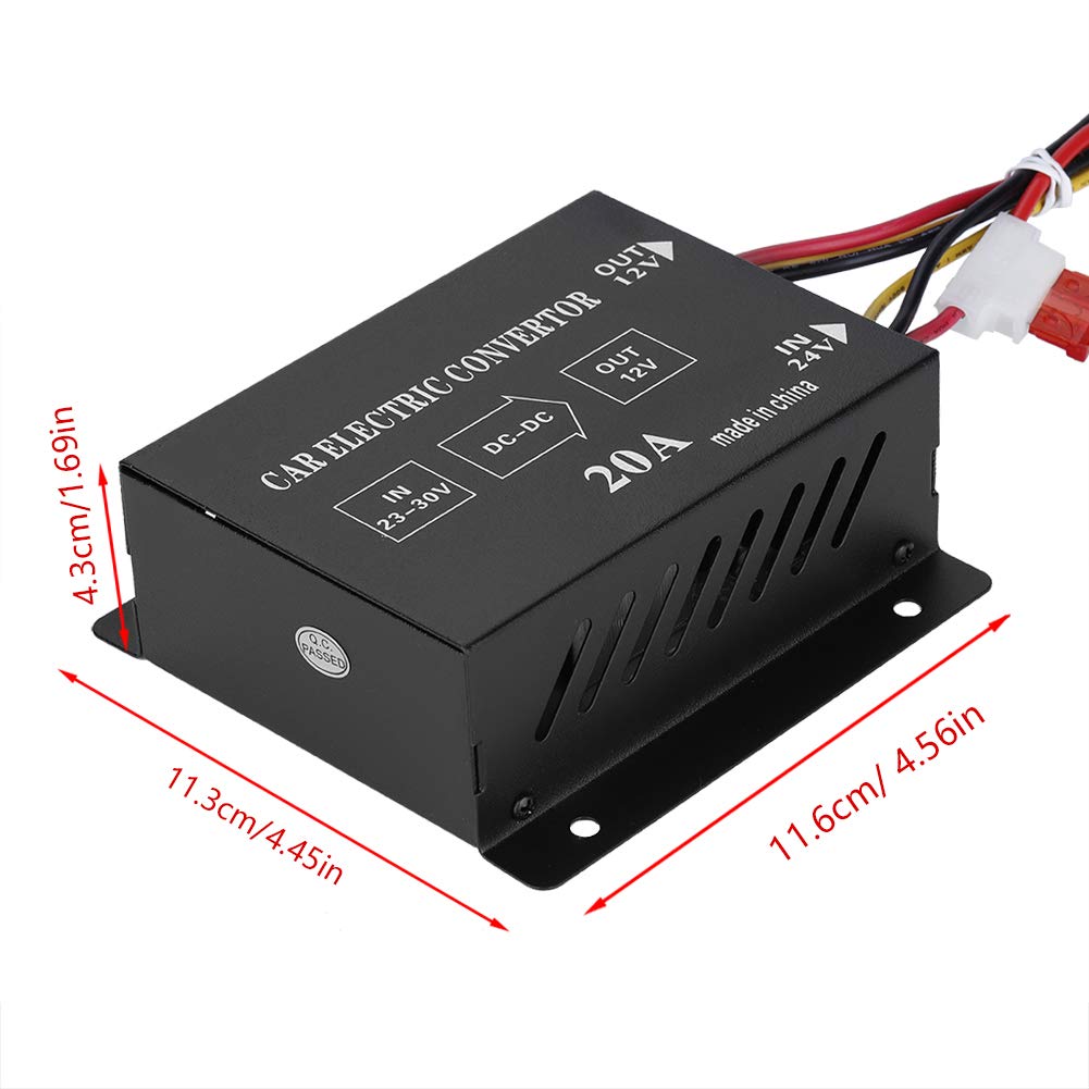 Convertisseur DC 24V To 12V 20A 240W - Abaisseur De Tension Étanche IP67 - Pour Camion, Bateau, Solaire