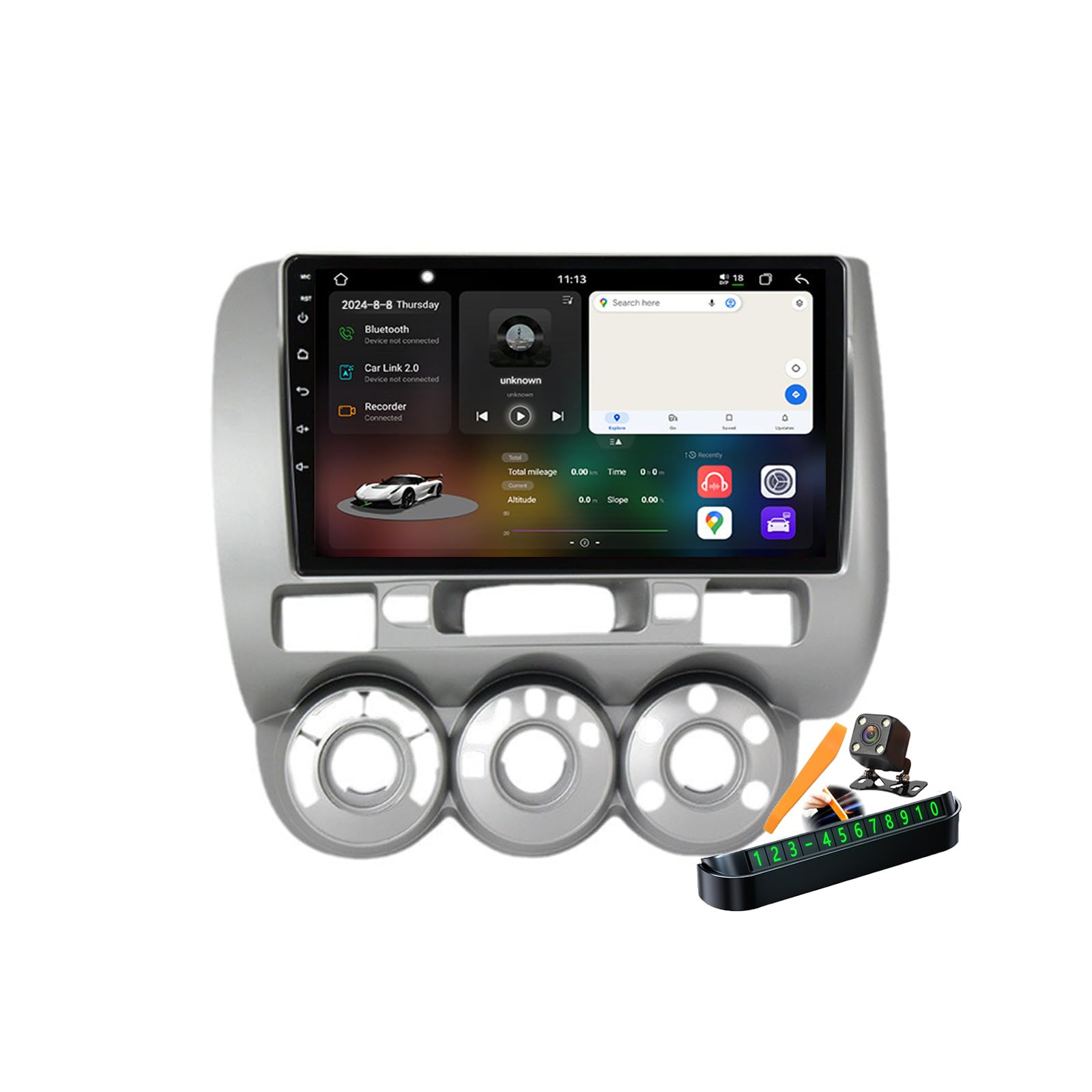 Cartablet GPS de voyage pour Jazz City avec grand écran multimédia 9''
