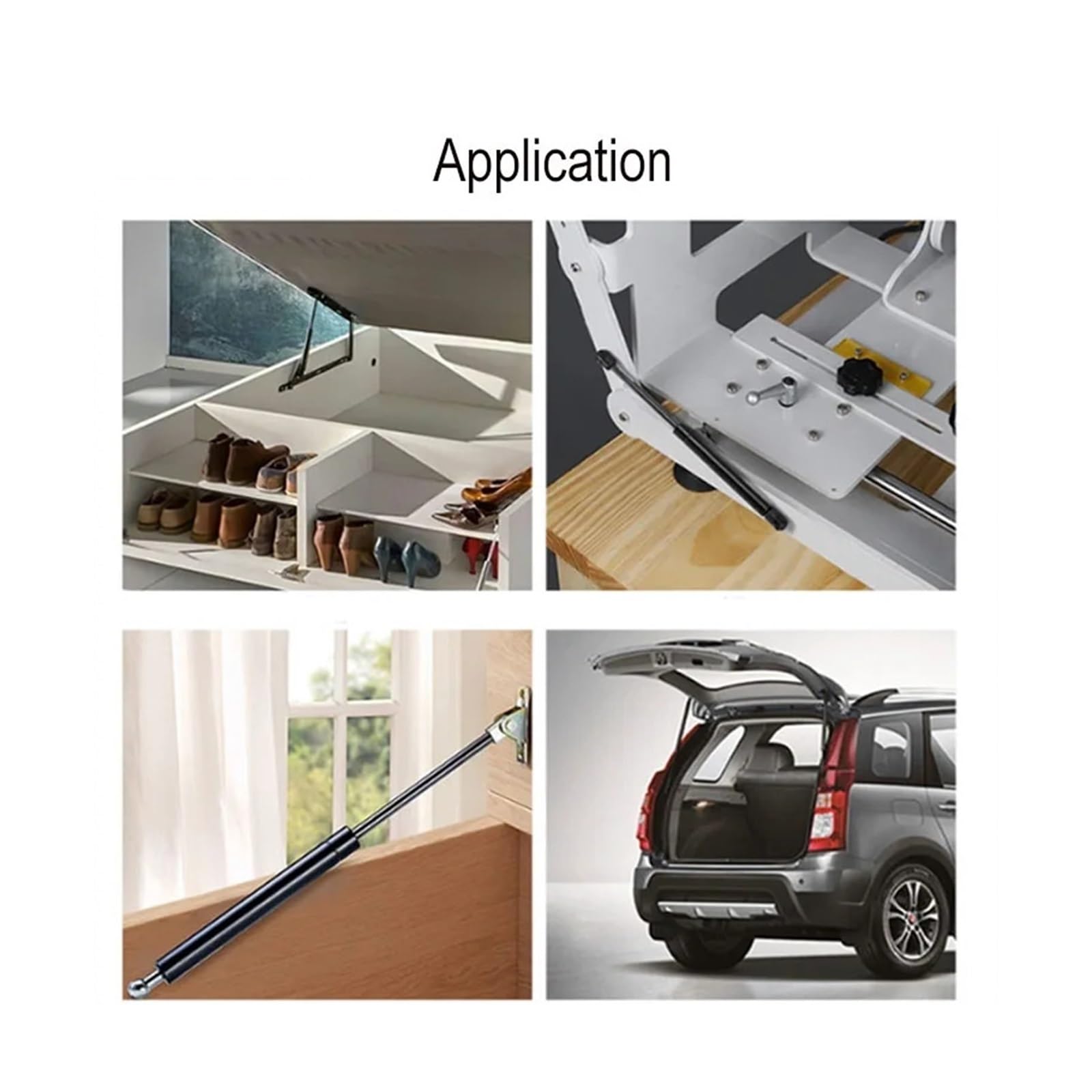 Barras de puntal universales Amortiguador resorte gas Puntal soporte elevación hidráulica | Puntal de soporte de elevación hidráulica 270mm-350mm 90kgs/900N for máquina de cama de barra RV(22-10-130-350)