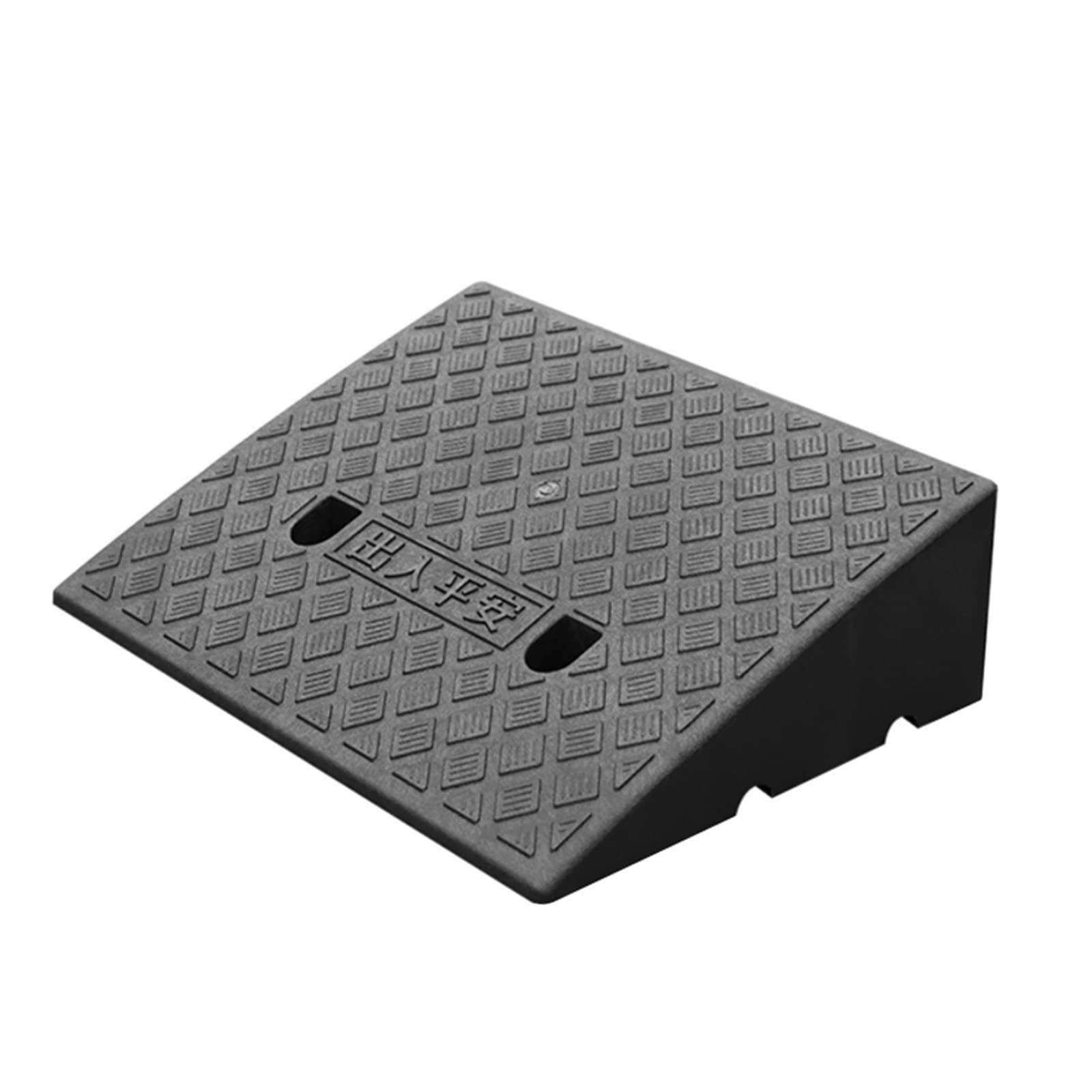 WORDFUN Rampa per Bordo del Marciapiedi, 50 * 38cm Rampa di Soglia in Plastica, Rampa per Gradino Antiscivolo, Rampa di Carico per Vialetto, Marciapiede, Auto, Scooter, Moto, Sedia A Rotelle