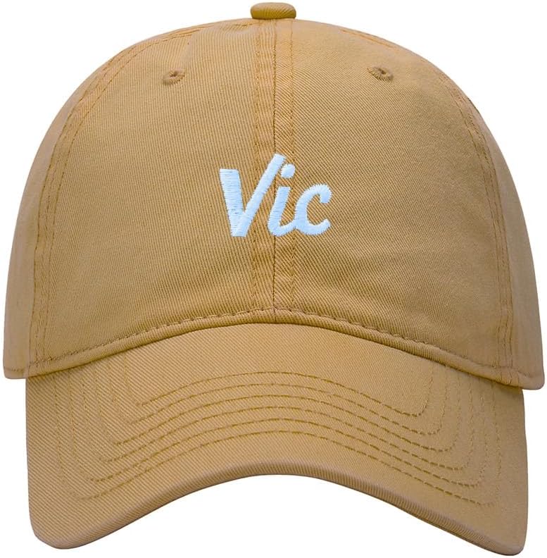 Baseball Cap Men Name Vic Gift Embroidered Washed Cotton Dad Hat Baseball Caps