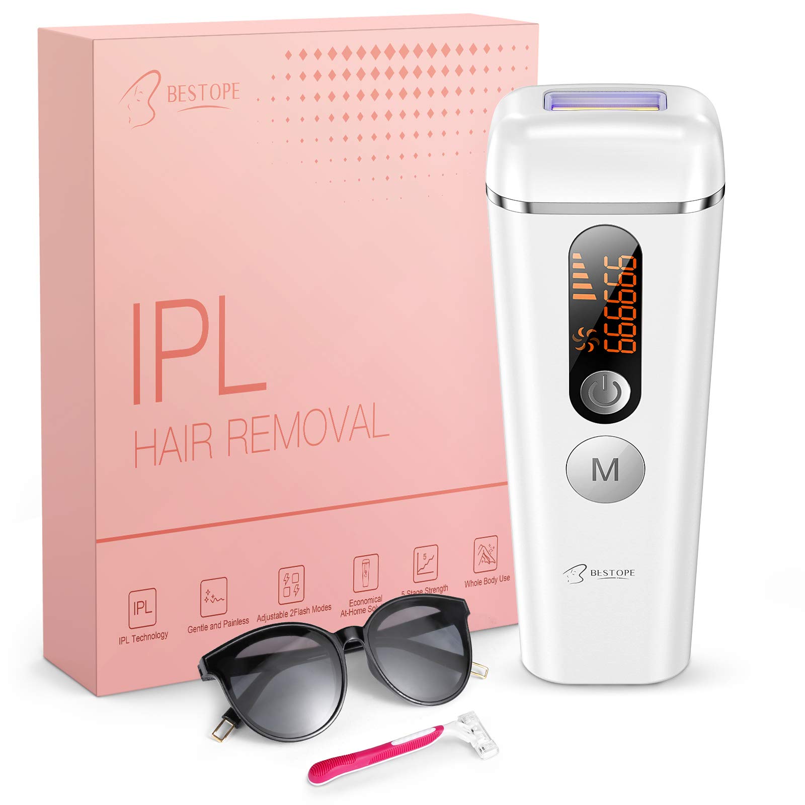 BESTOPE 脱毛器　IPL Hair Remover IPL Hair Removal Device, BESTOPE IPL Device for Permanent Painless