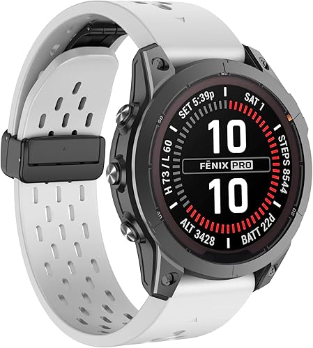 Miniatura 2 de OVERSTEP Compatible con Fenix 7X Band, correa de reloj de silicona suave de 1.024 in de ancho para Garmin Fenix 5XFenix 5X PlusFenix 6XFenix 6X