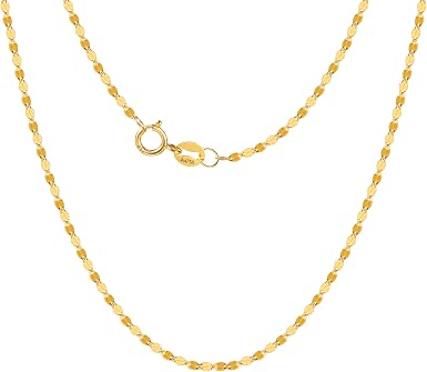 Amazon.com: Solid 18K Gold Necklace for 