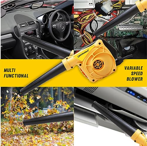 Image of TOMAHAWK T160 750W Electric Blower with Variable Speed - Powerful 14,000 RPM Handheld Air Blower for Dust Cleaning at Home, Office & Car | 100% Copper Motor