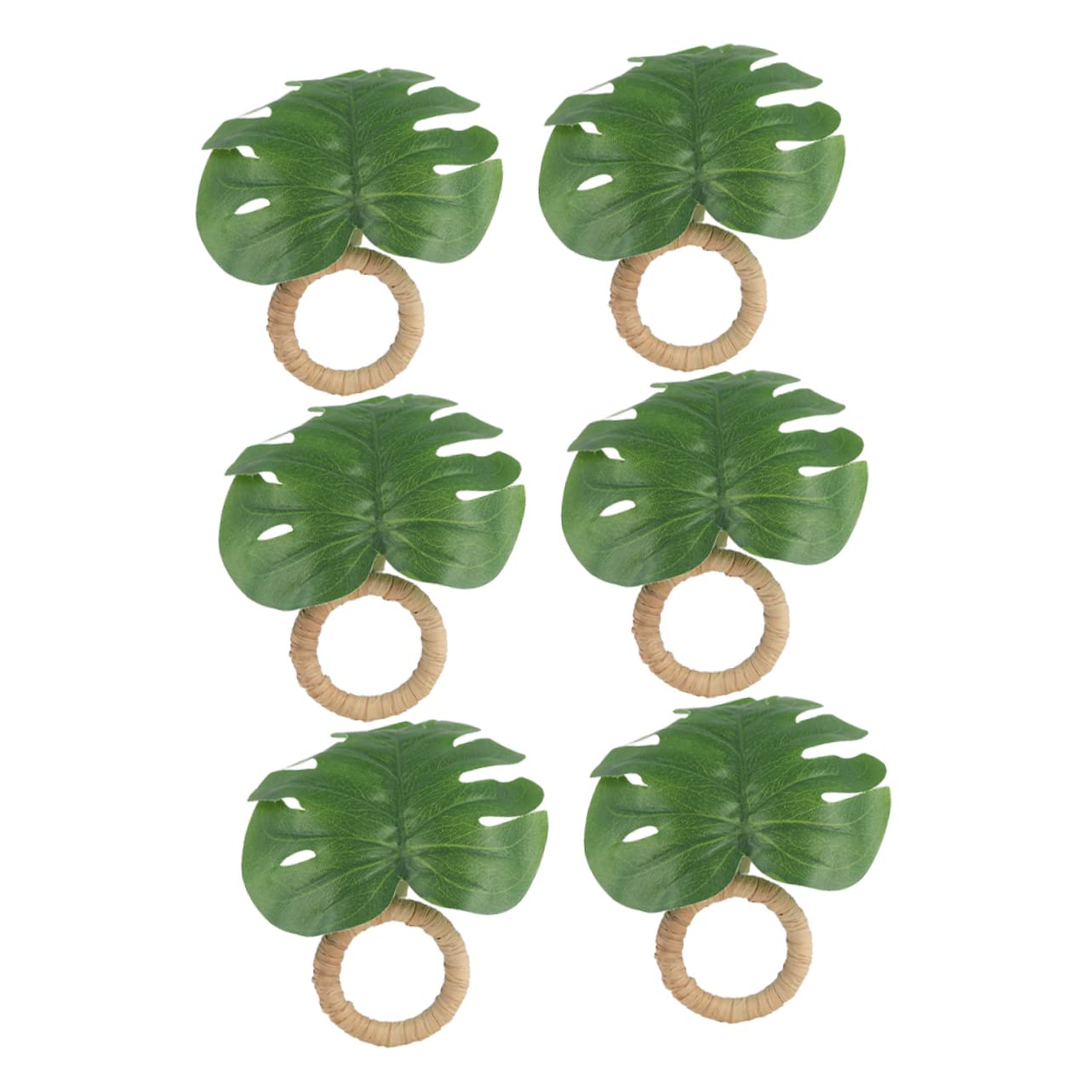 Cabilock 4 Set Portatovaglioli Foglia Di Monstera Tinta Display Arredamento Portatovaglioli Per Tavoli Pipistrello Palma Gnomi Distributore Regolabile Rosso Artificiale Parà Pp 6 Pezzi*4