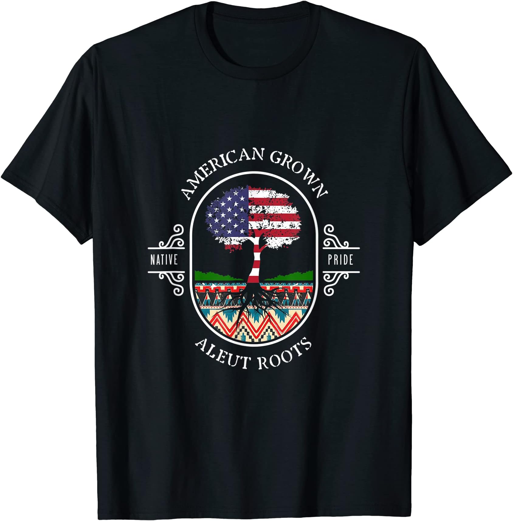 Roots Grown American Native Indian Pride Tree T-Shirt