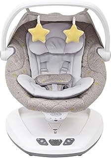 Graco Move with Me Soother with 5 swaying speeds, music, 2 recline positions, 2 vibration settings and folds up for storage. Suitable from birth to approx. 6 months (9 kg), Stargazer fashion