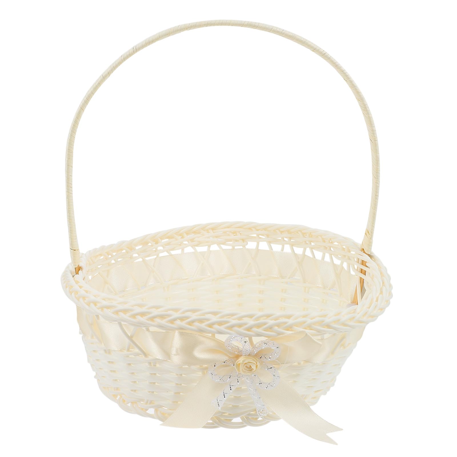 Panier tressé plastique pour rangement maison et contenant fleurs créatif