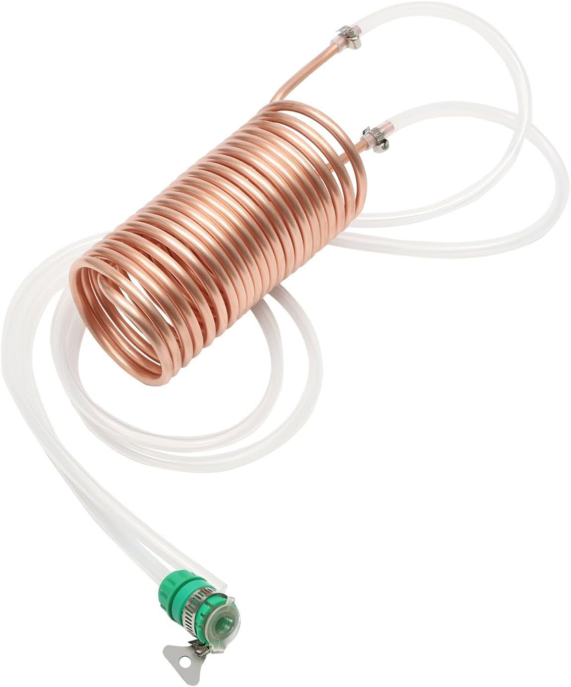 Copper Immersion Wort Chiller Coil Homebrew For Beer Brewing Garden Hose Fitting Gold 7.87 * 3.94 In For Cooling Beer Or Malt Cooling Water Source