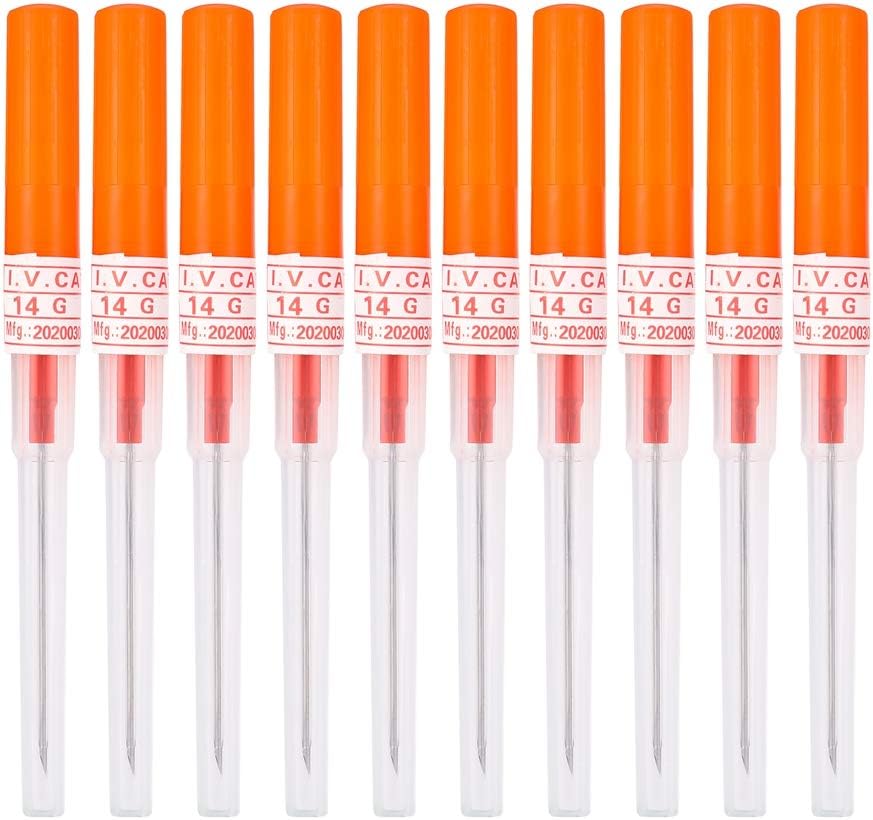 Piercing Needles,10pcs 14G Needle Steel Catheter Piercing Needles,Nose Piercing Needle for Tattoo Supply,Piercing Tools(14G)