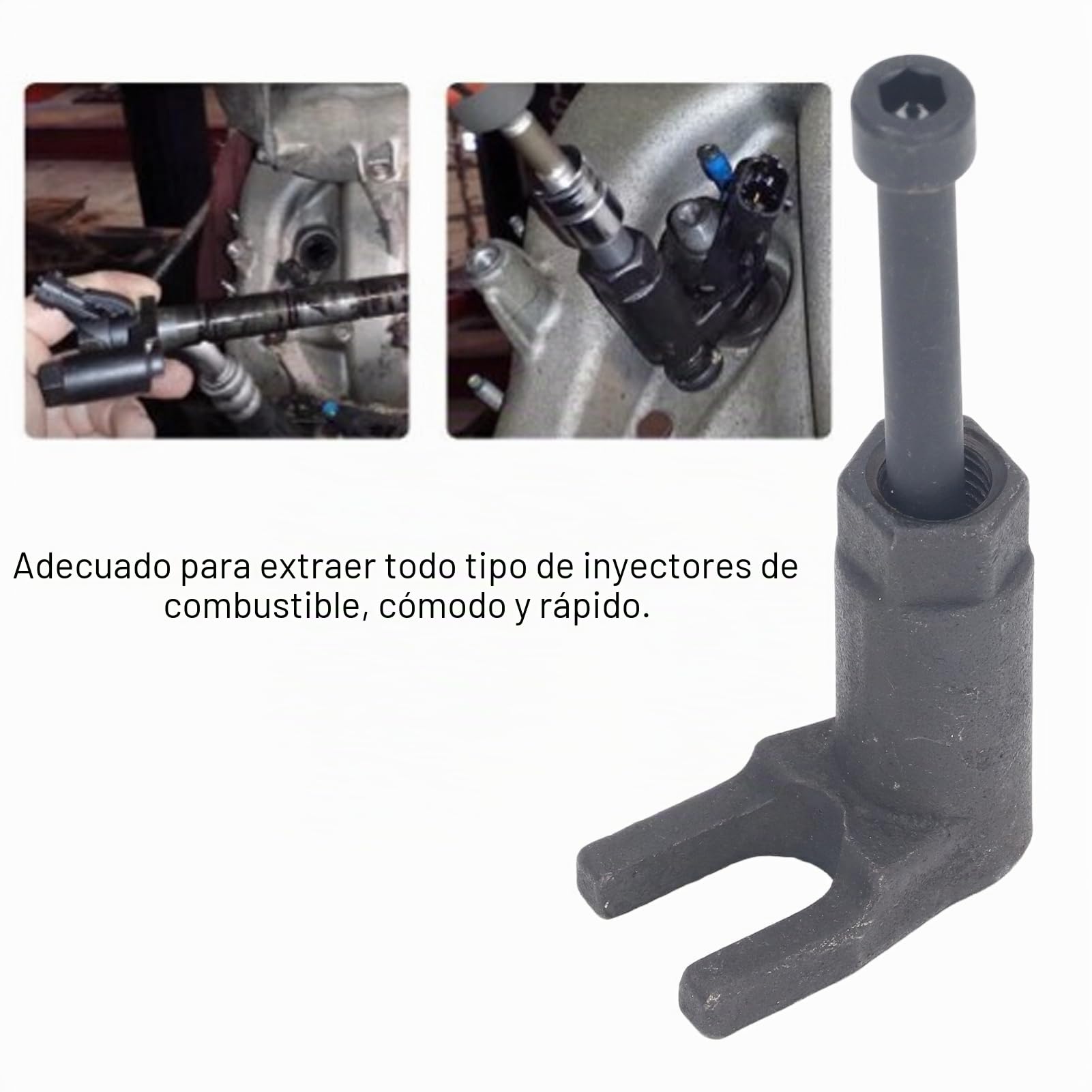 Herramienta de Extracción de Inyector Diésel, Kit de Extractor de Inyector de Acero de Desmontaje Eficiente para Automóviles y Camiones