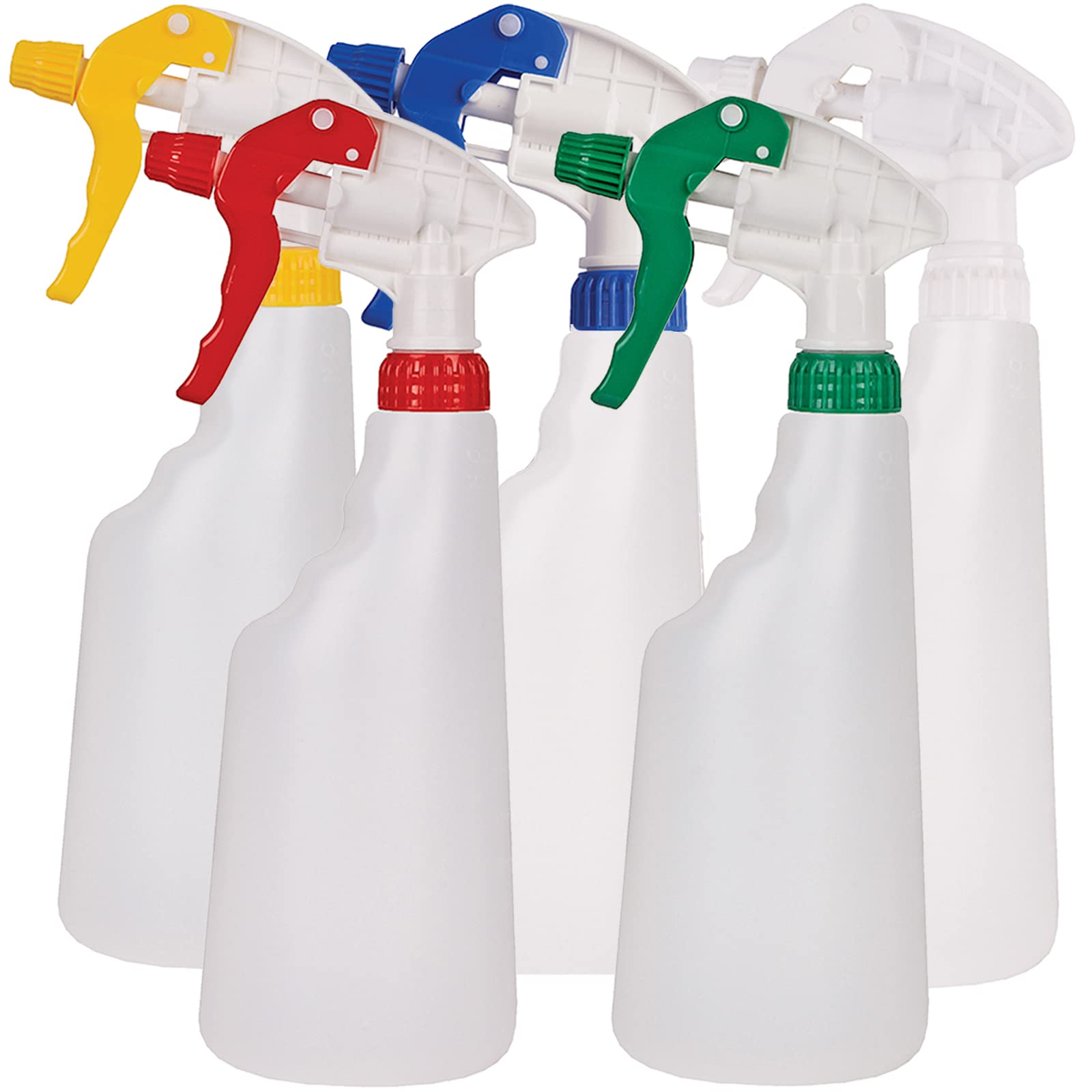 750ml Heavy Duty Trigger Spray Bottles Car Valeting Cleaning Garden Kitchen [5,Random]