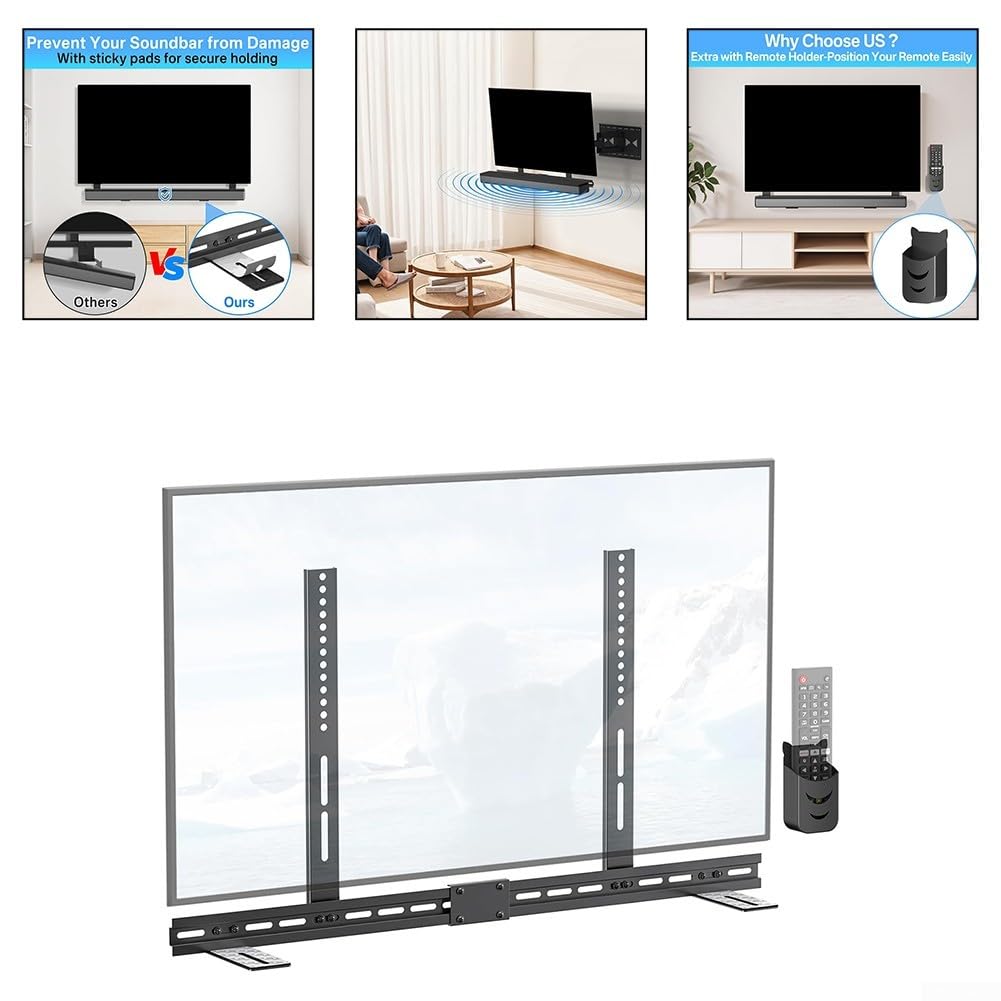 Supporto Soundbar in metallo fino a 80 cm, portata 16 kg