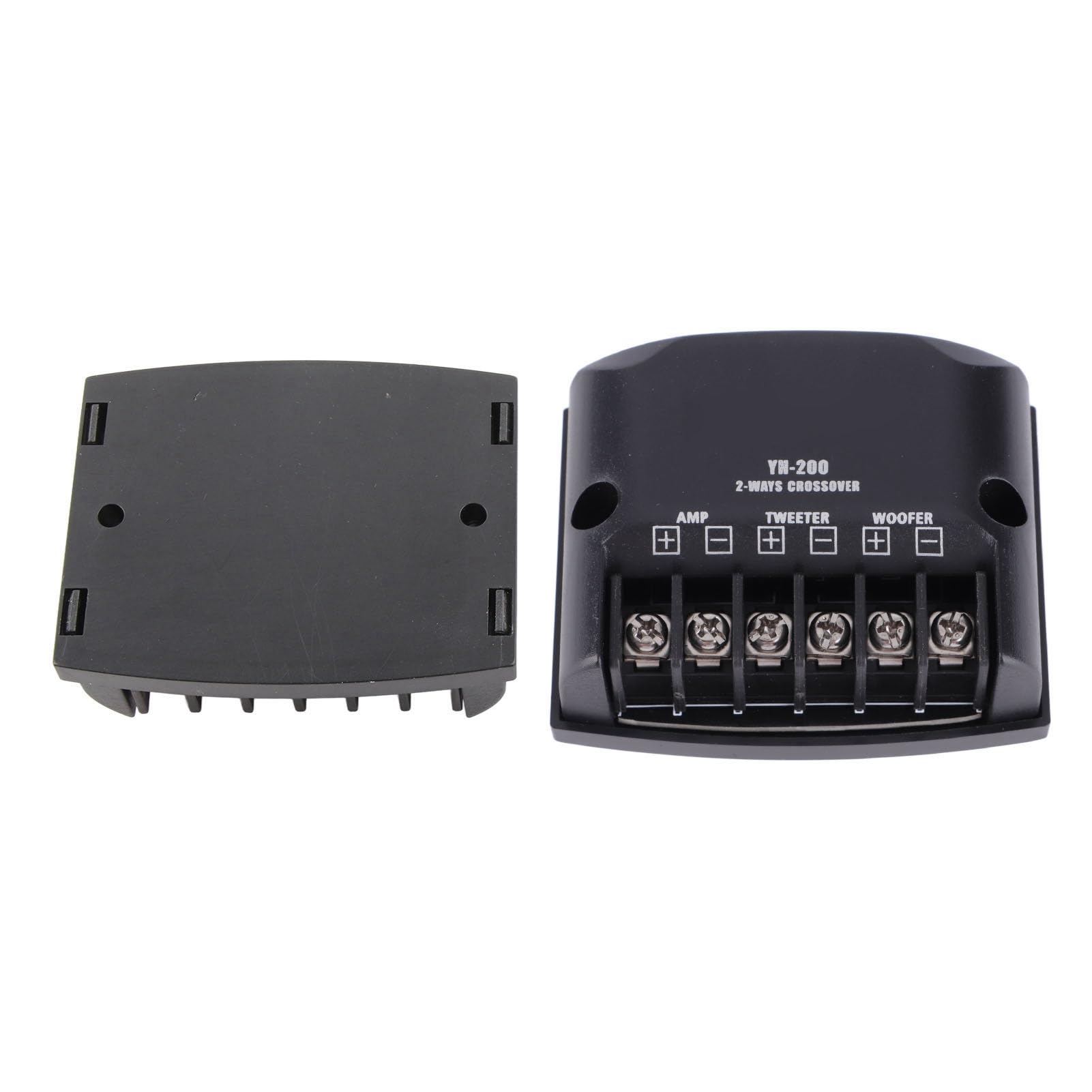 2 Filtros de Vías para Altavoces de Coche Condensadores de Alta Frecuencia Audio Negro para de Sonido Automotriz