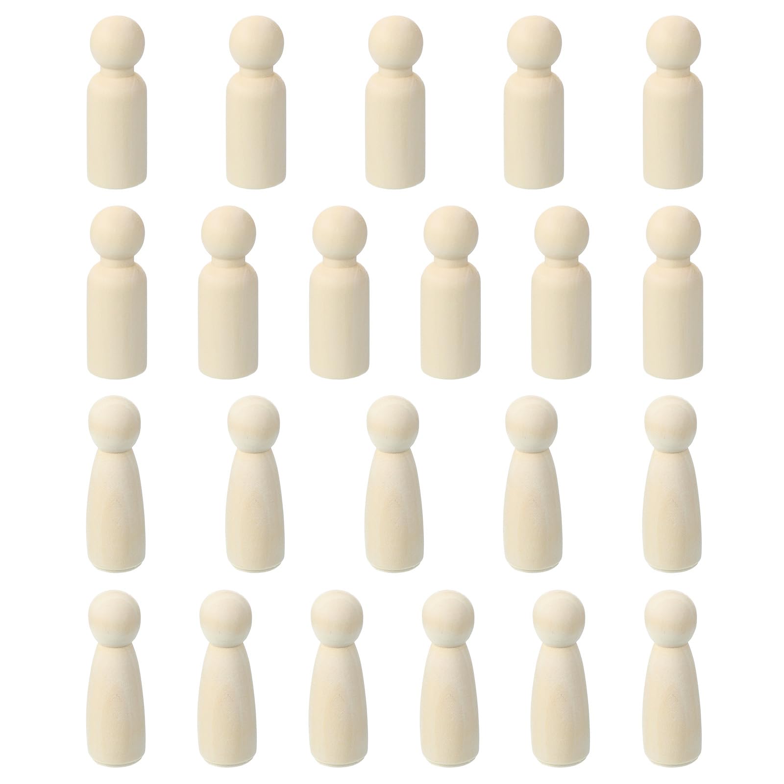 PATIKIL 2.95" Height Wooden Pegs Peoples
