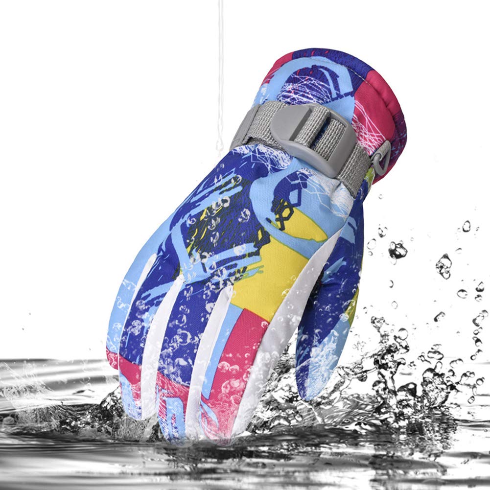 Guanti, Guanti Termici, Guanti da Sci for Bambini, Guanti Sportivi all'Aria Aperta for Bambini Guanti da Neve Invernali for Bambini Guanti da Neve Impermeabili Antivento Guanti for Bambini Ragazzi Rag
