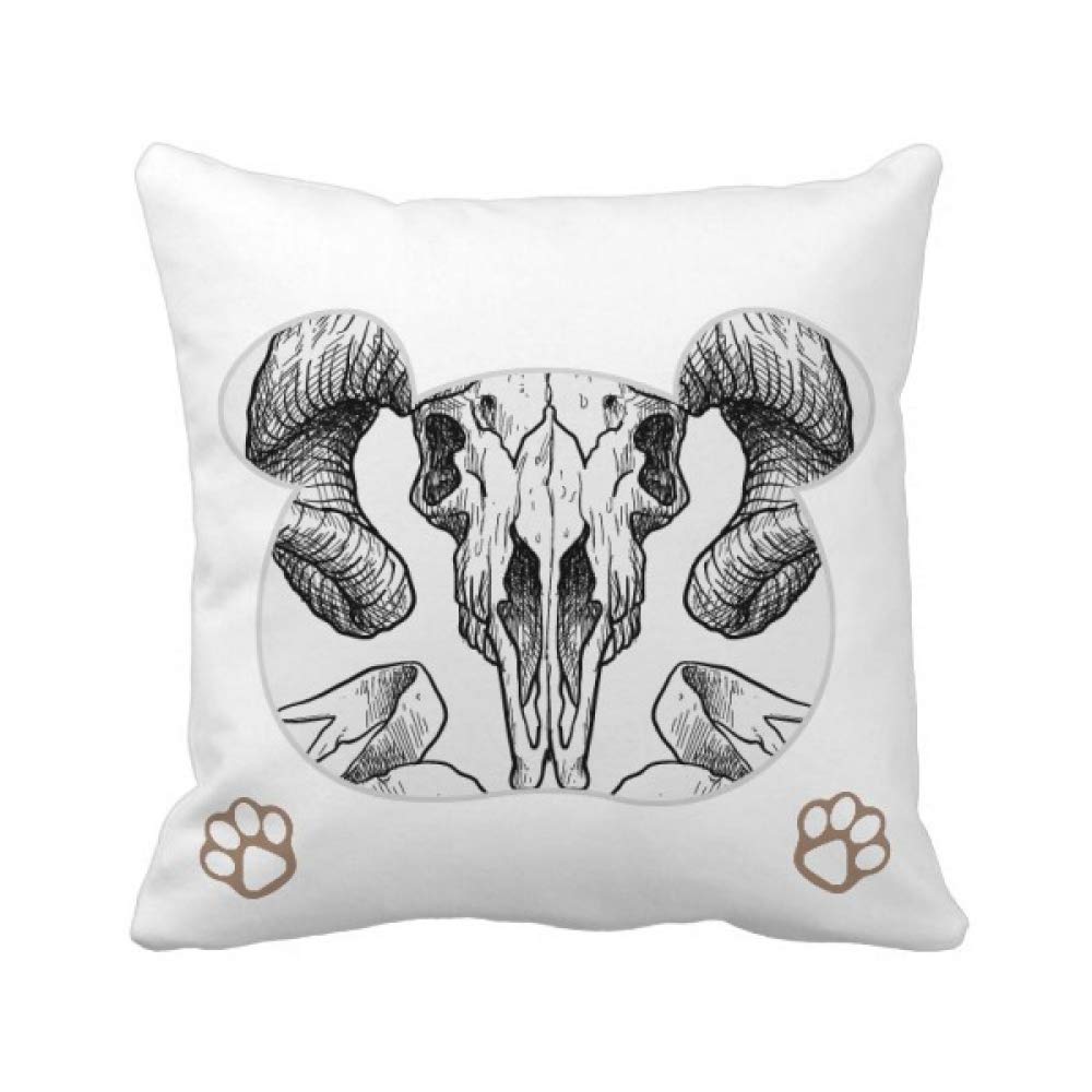 Housse de coussin chèvre motif animal décoration salon campagne rustique