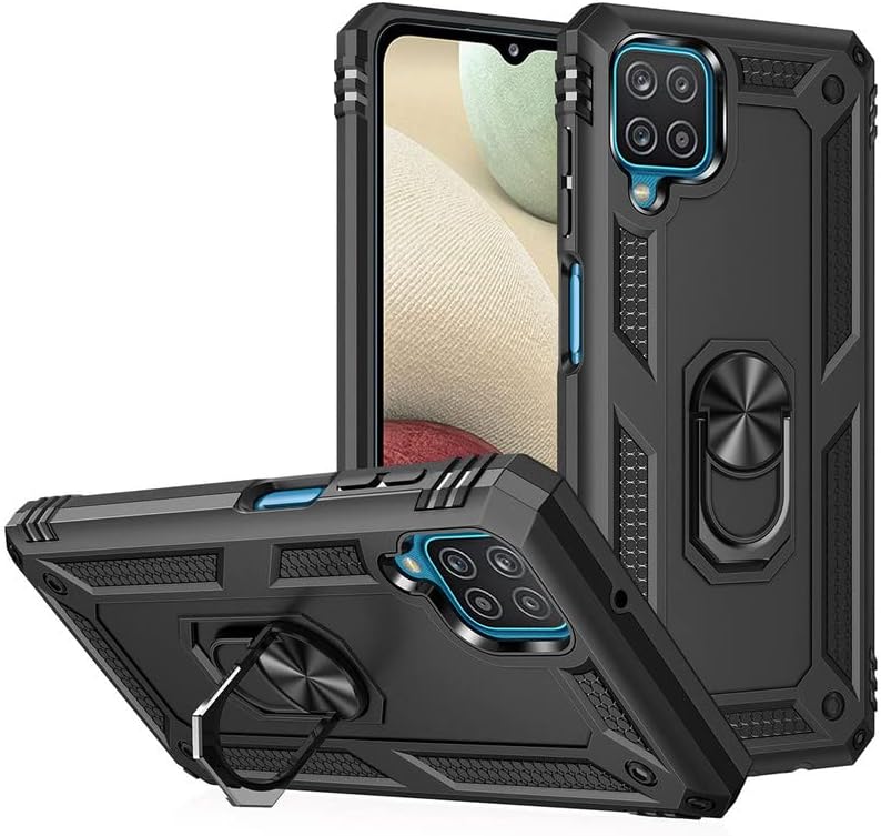 Miniatura 2 de FZYM - Funda para Huawei Nova 9 SE, color negro grado militar con anillo de soporte para coche, a prueba de golpes, carcasa de TPU para Huawei Nova