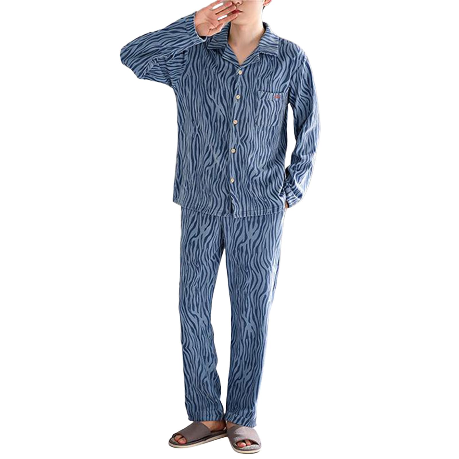 Genérico Pijama Hombre Otoño Invierno Terciopelo Alemán Manga Larga Conjunto Hogar Delgado Forro Exterior