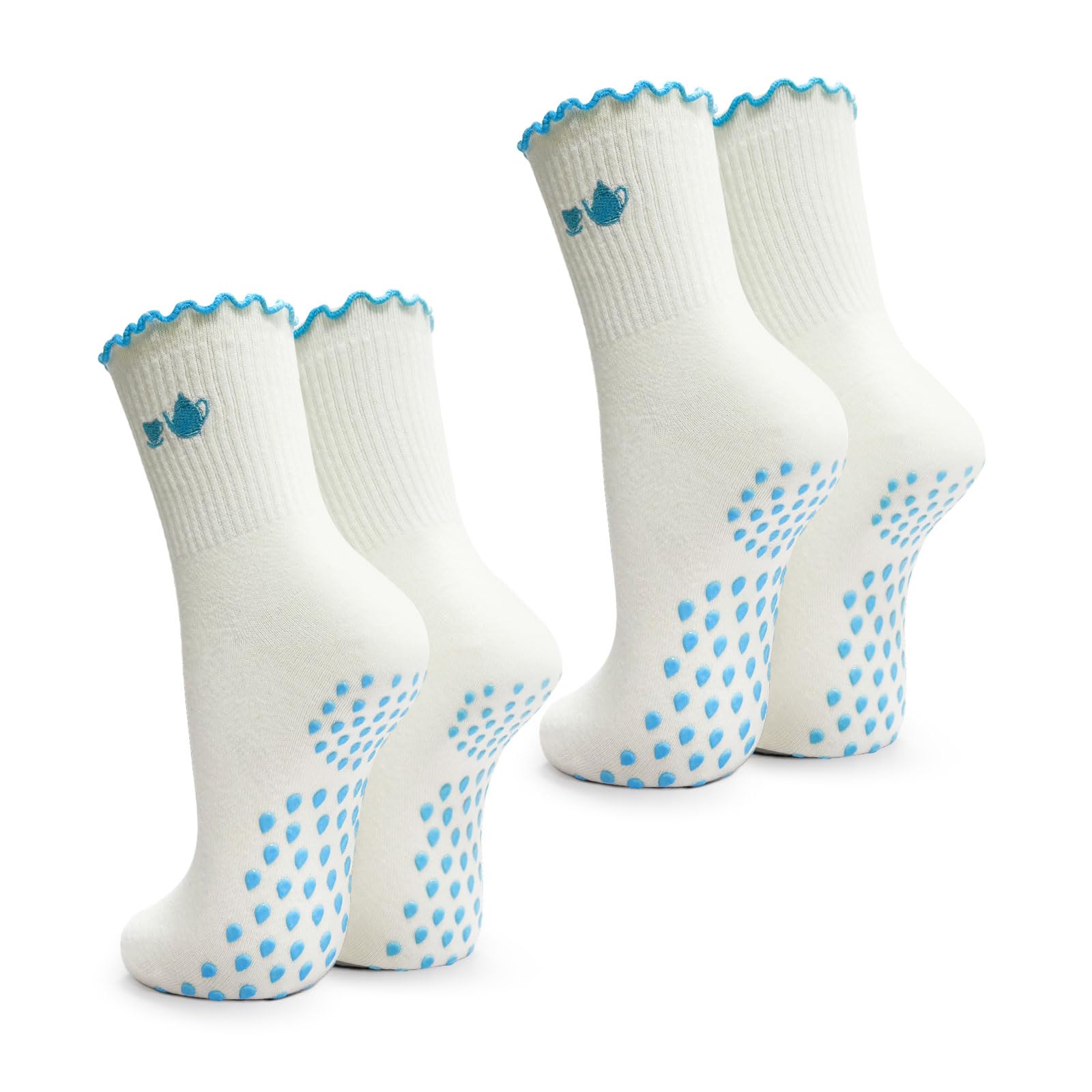 SI TU VOIS ÇA Yoga Rutschfeste Pilates Socken Frauen, Antirutschsocken Grip Grippy Stoppersocken Damen Erwachsene Mid-Calf Atmungsaktive
