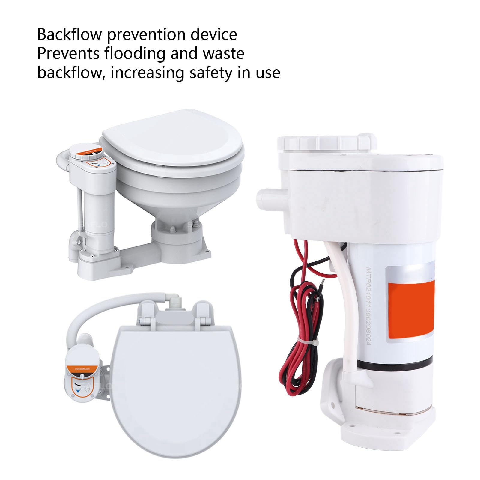 CCYLEZ Meerwasser Toilettenpumpe, Selbstansaugende Pumpe, 12V, für Boot