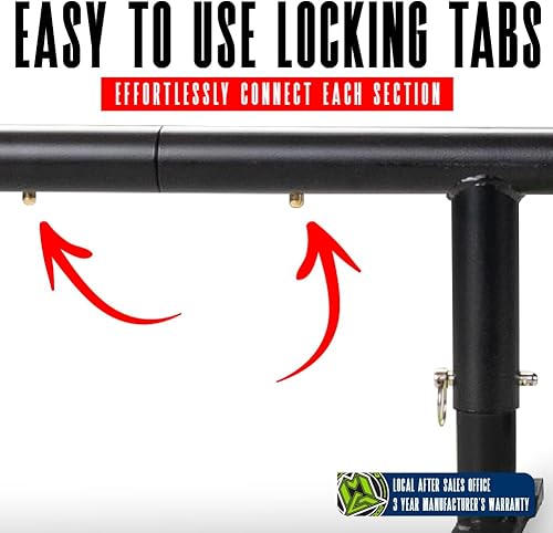 Miniatura 5 de Madd Gear Carril de patinaje de barra plana de 99 pulgadas de largo, resistente, duradero, redondo, patineta o patín en línea, altura ajustable,