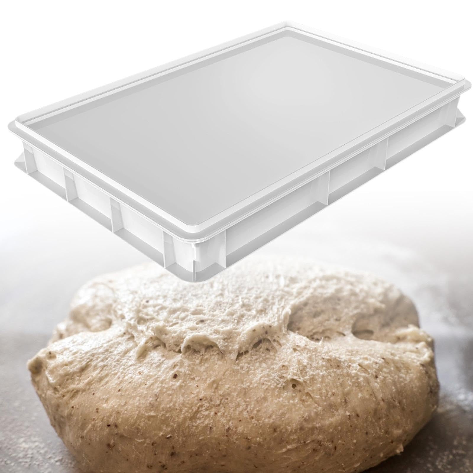 Yajuyi Teiggarbox, Mehrzweck Stapelbox Zur Aufbewahrung von Obst Und Pizzateig mit Deckel für Kühlschrank, Vorratskammer Und Pizzaherstellung, 30 cm X 