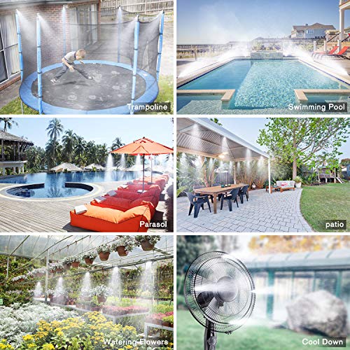 Lsnisni Multifunction Trampoline Sprinkler 65 FT Misting Cooling System Kit Waterpark Summer Game Toys Accessories for Kids and Adults in Patio Garden LawnSwimming Pool Irrigation Kit - Thumbnail 3