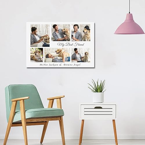 Miniatura 2 de LZIMU Impresiones en lienzo personalizadas con tus fotos, arte de pared personalizado con múltiples fotos, lienzo de collage personalizado,