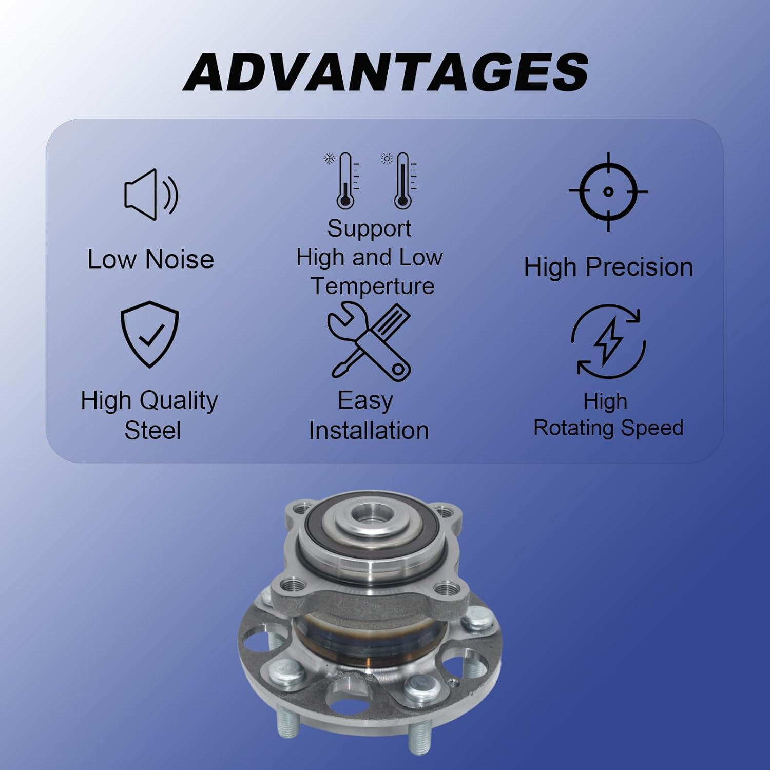 512353 Rear Wheel Bearing and Hub Assembly Compatible with Honda Accord 2008-2012, 2009-2014 Acura TSX - Image 3