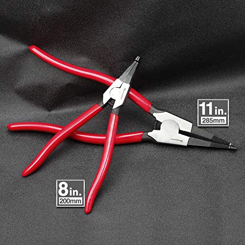 Image of SPEEDWOX 2 Pcs Special Ring Retaining Ring Pliers Set Lock Ring Pliers Flat for Removing Installing Gearshift Locking Rings Angle Tip Circlip Plier Automobile Transmission Clutch Tool Fathers Day Gift