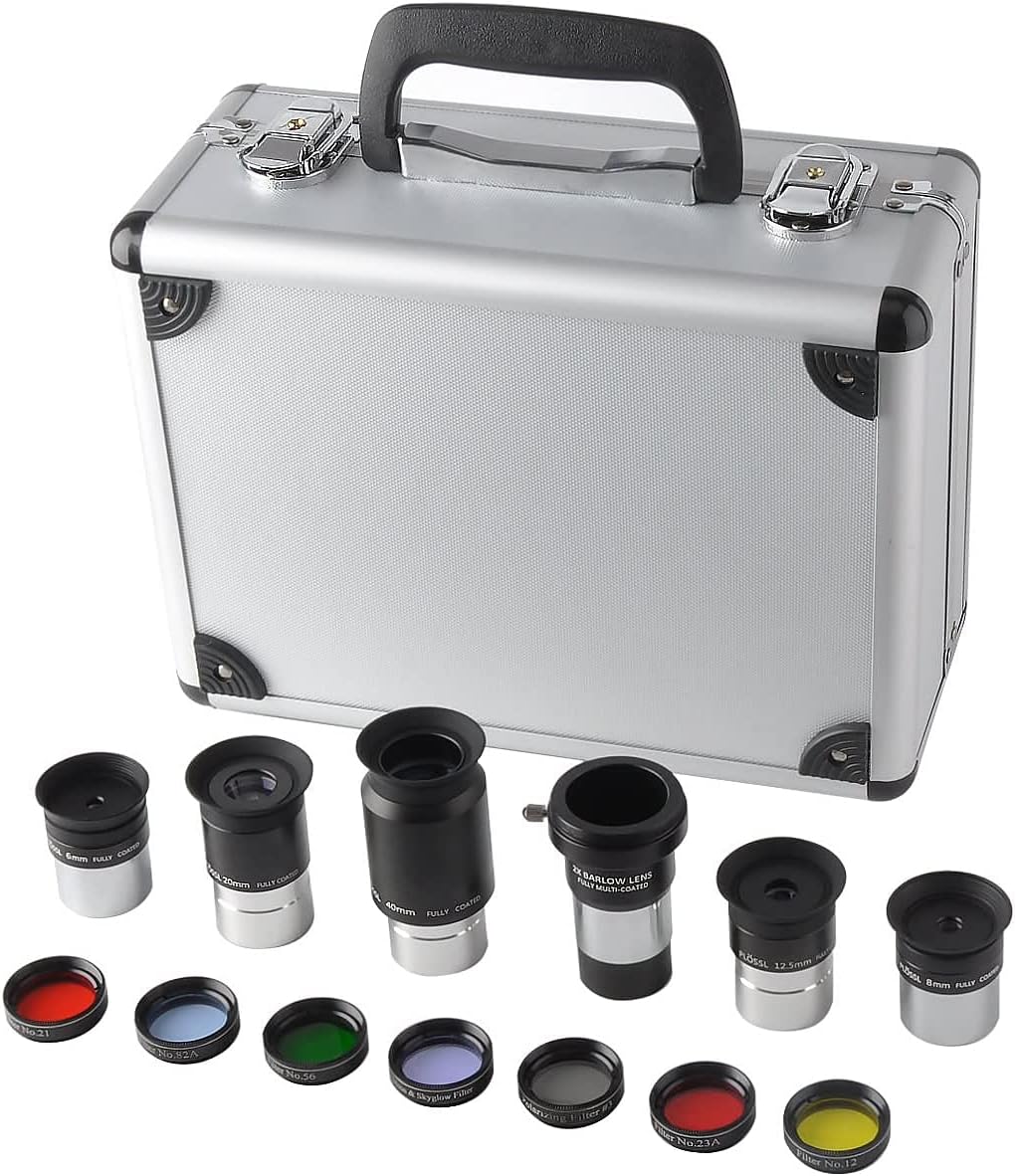 Celestron 94303 1.25 inch Eyepiece & Filter Kit Includes 14 pieces in