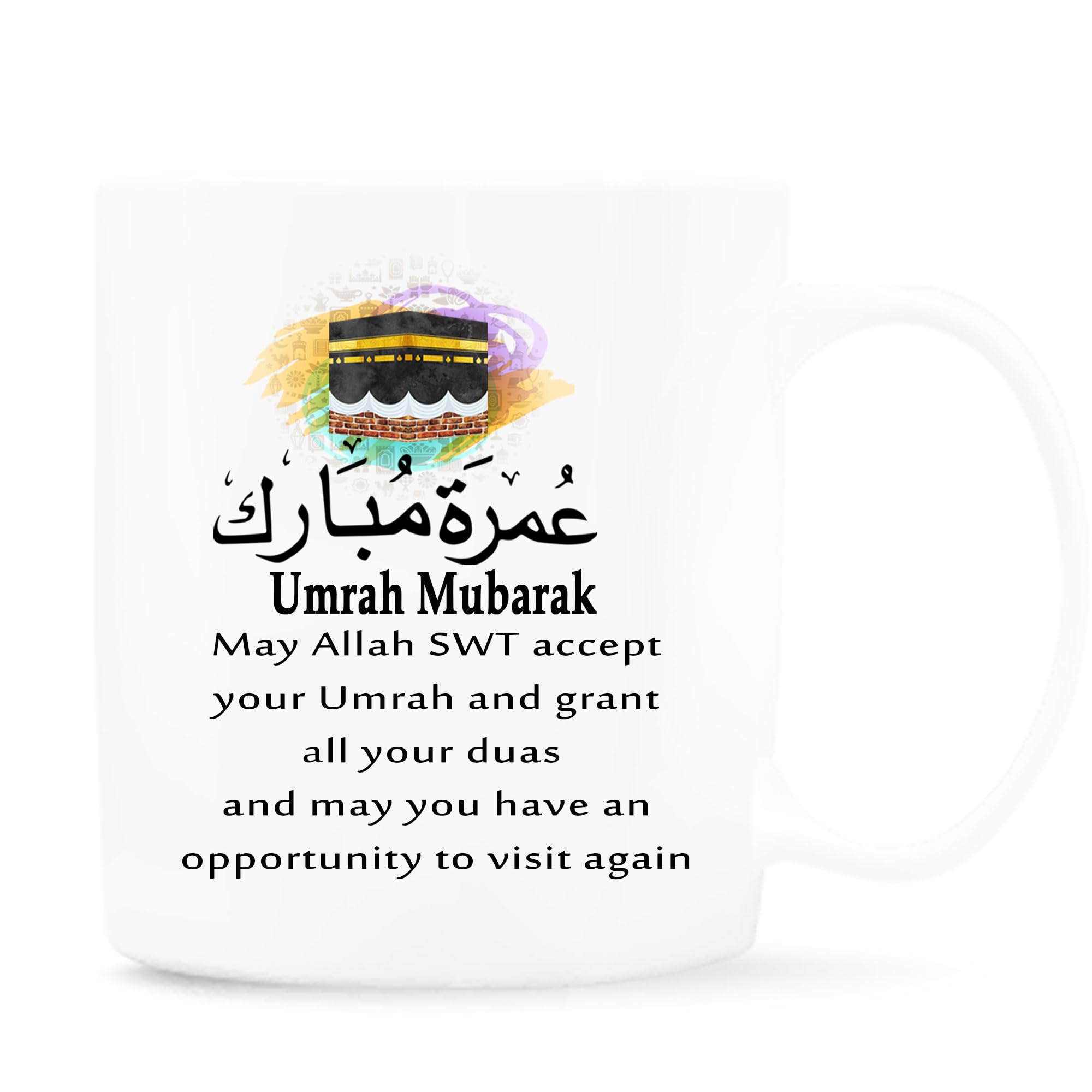JR Decal Umrah Mubarak Mug Islamic Gift - Printed Coffee Mug for Ramadan Eid, Muslim Gifts, White, Standard - Image 4