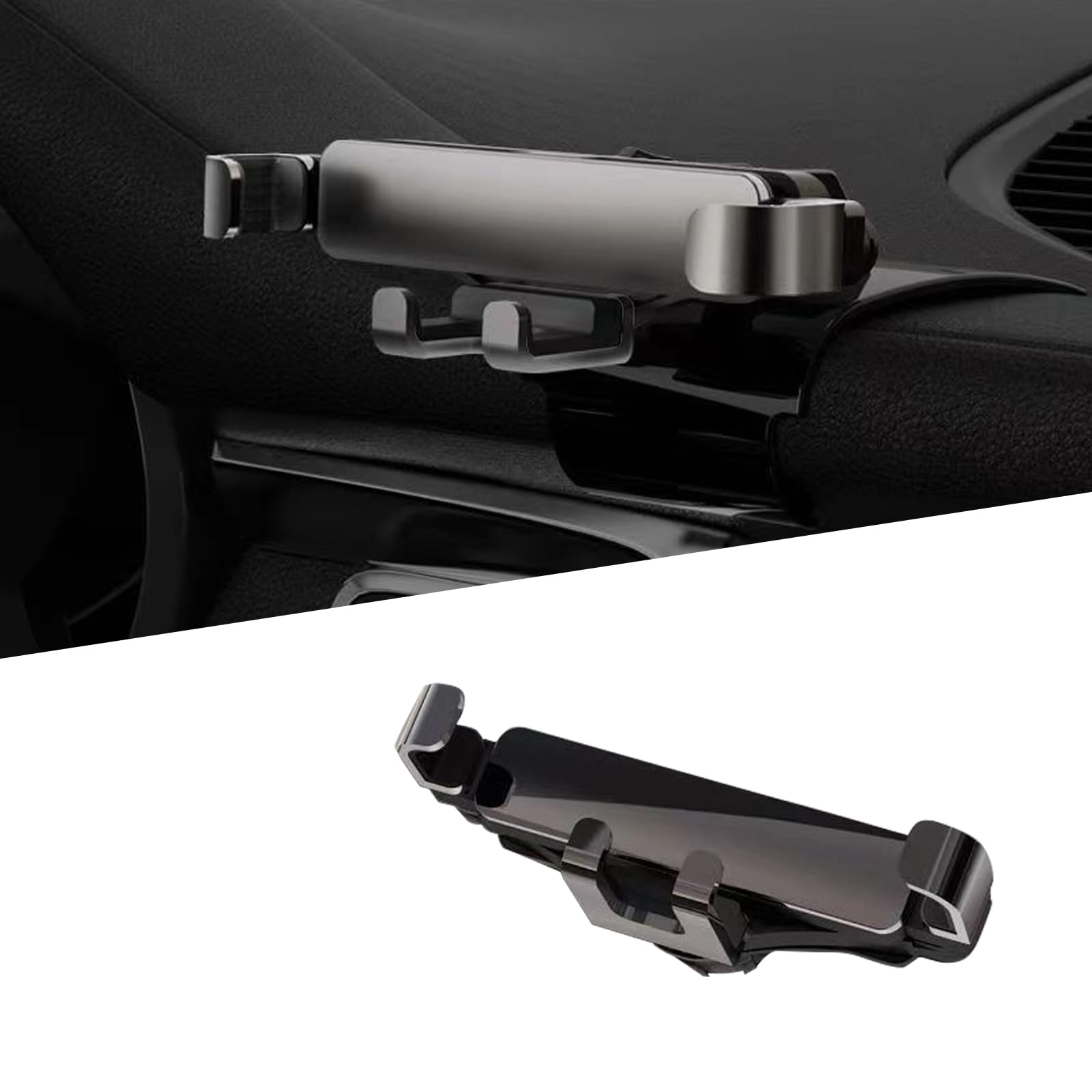 NGHEY 1 PC Car Phone Holder Mount for Car Vent, Adjustable Auto Lock Cell Phone Holder, Upgrade Gravity Car Phone Holder Mount Compatible with iPhone 14 Pro Max 13 (Black #Light)