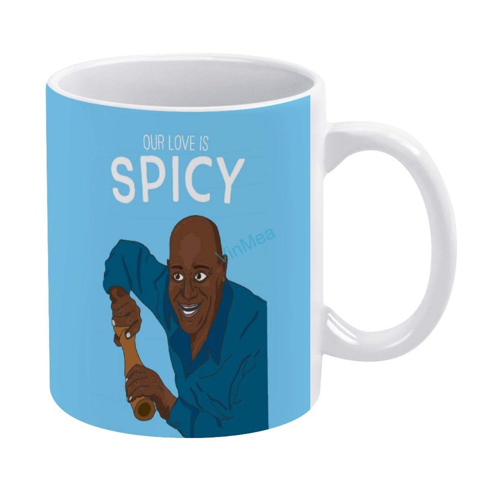 Ceramic Coffee MugOur Love Is Spicy Novelty Coffee Tea Cup Christmas Holiday Present Birthday Gifts, White 11oz