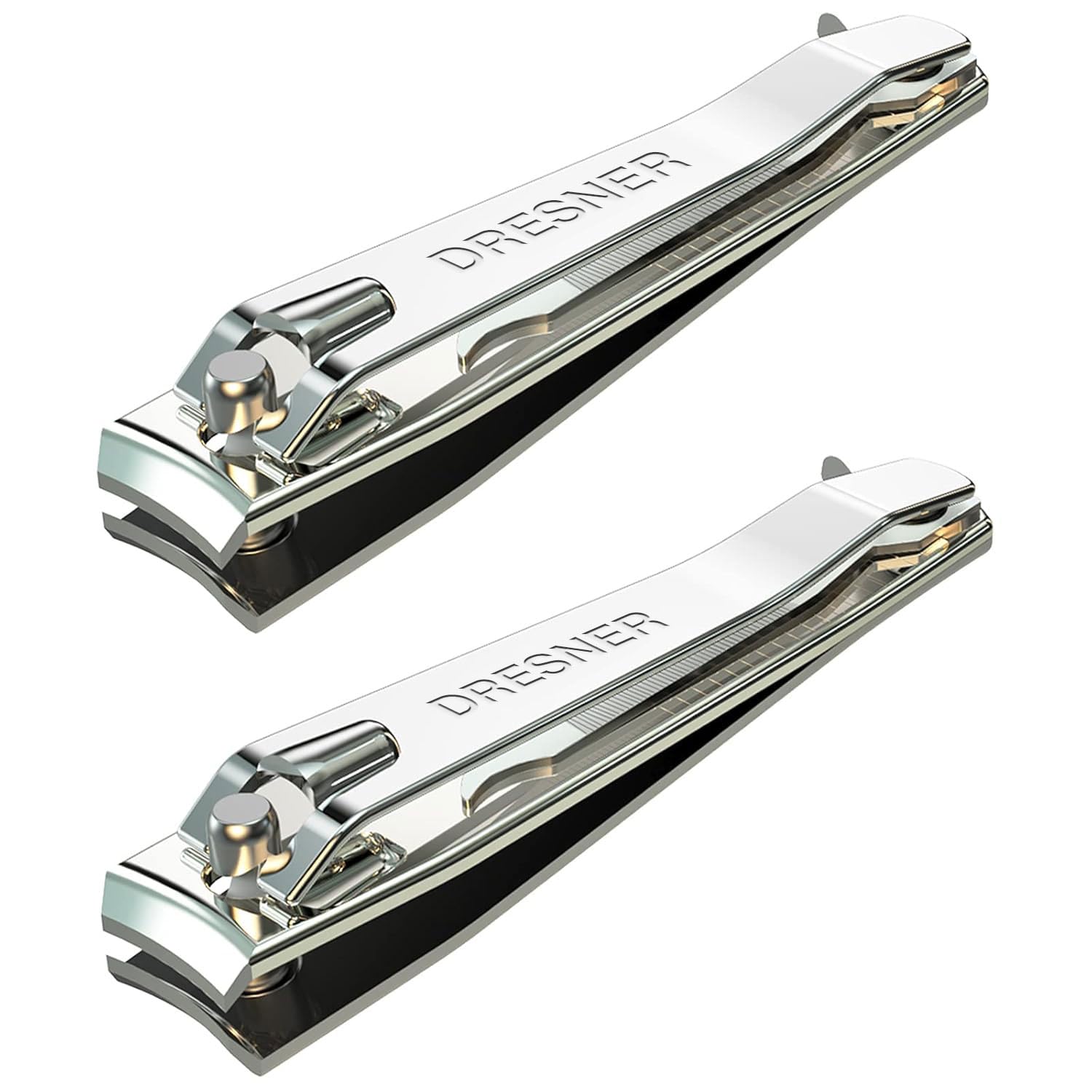 2PCS Stainless Steel Nail Clippers Set, Fingernail & Toenail Clippers