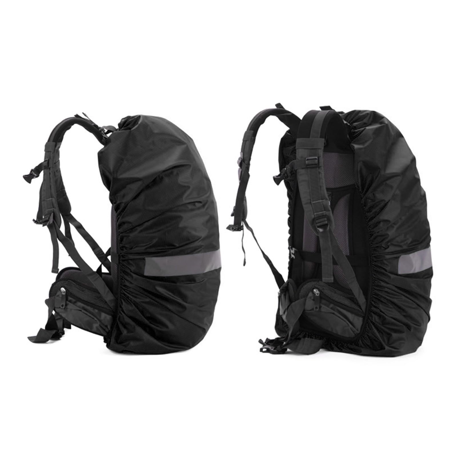 Mochila con tiras reflectantes para senderismo al aire libre, protector de bolsa de escalada
