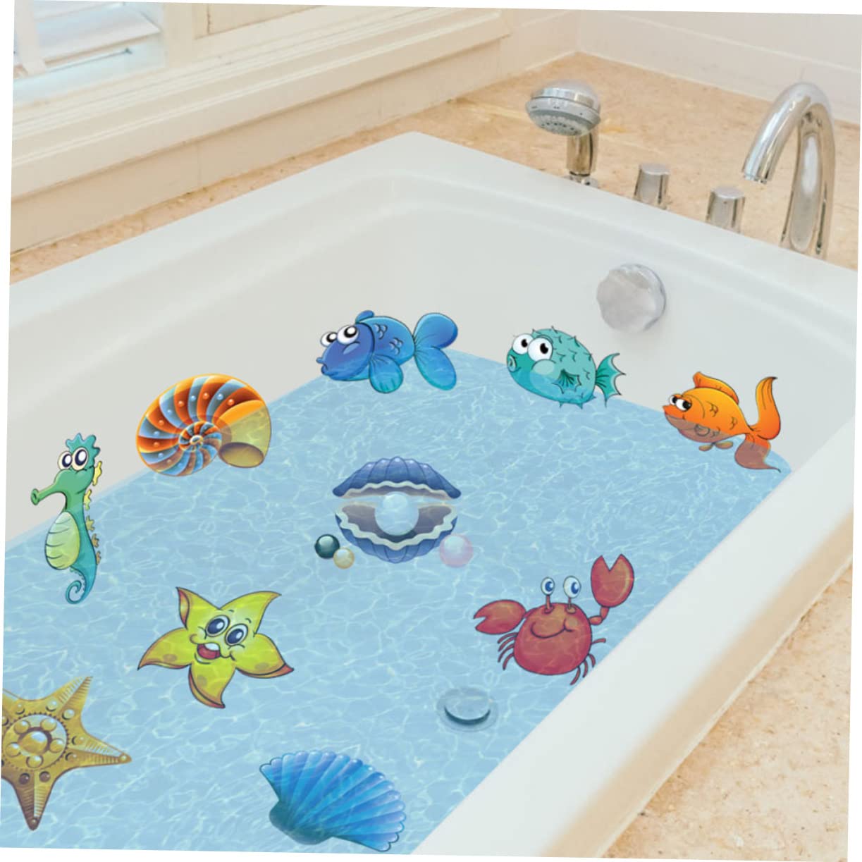 Toyvian 5juegos Pegatinas Antideslizantes para Baño Infantil Decoración De Bañera Animales Divertidos Adhesivos para Seguridad Bañeras y Duchas Fácil Instalación y Fuerte Adhesión