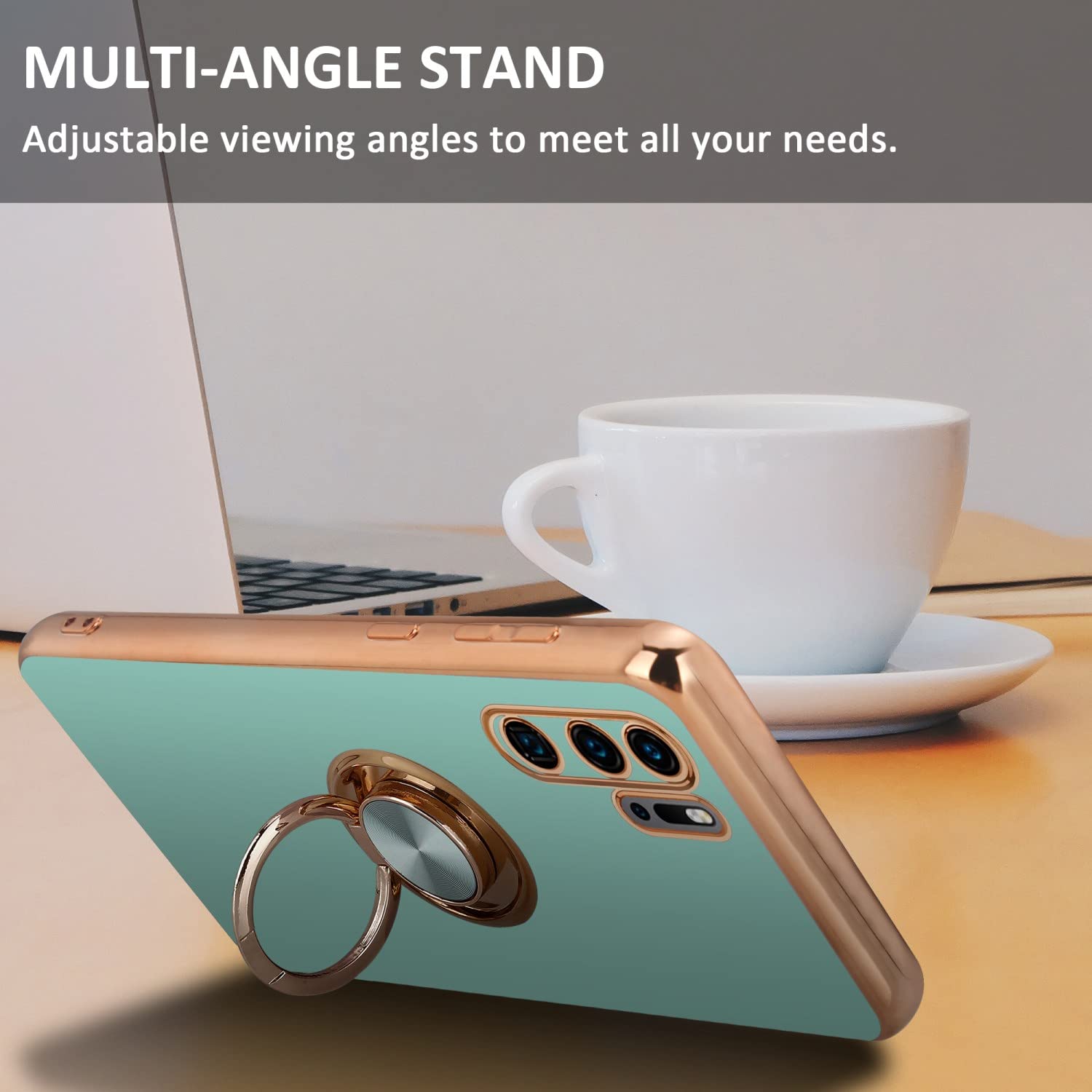 Funda | CADORABO Funda protectora de silicona, Compatible con Huawei P30, LIQUID VERDE CLARO