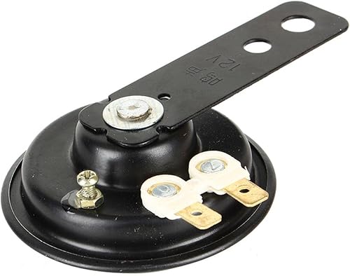 Miniatura 5 de Headerbs Altavoz eléctrico de metal trompeta negro, 12V Super 105dB Scooter Ciclomotor Dirt Bike ATV motocicleta bocina de aire 2.559 in