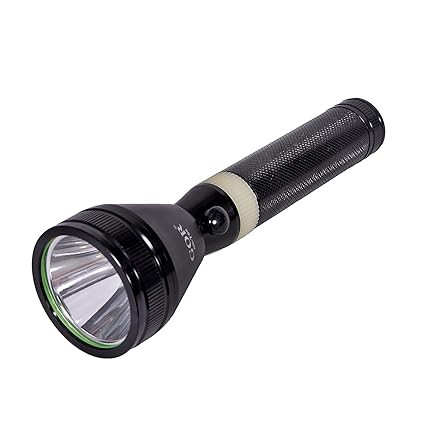GOR 3 Modes Invigilator LED Rechargeable High Lumens Aluminum Flashlight Torch, Black, Pack of 1 (SS-T95-600Mtr)