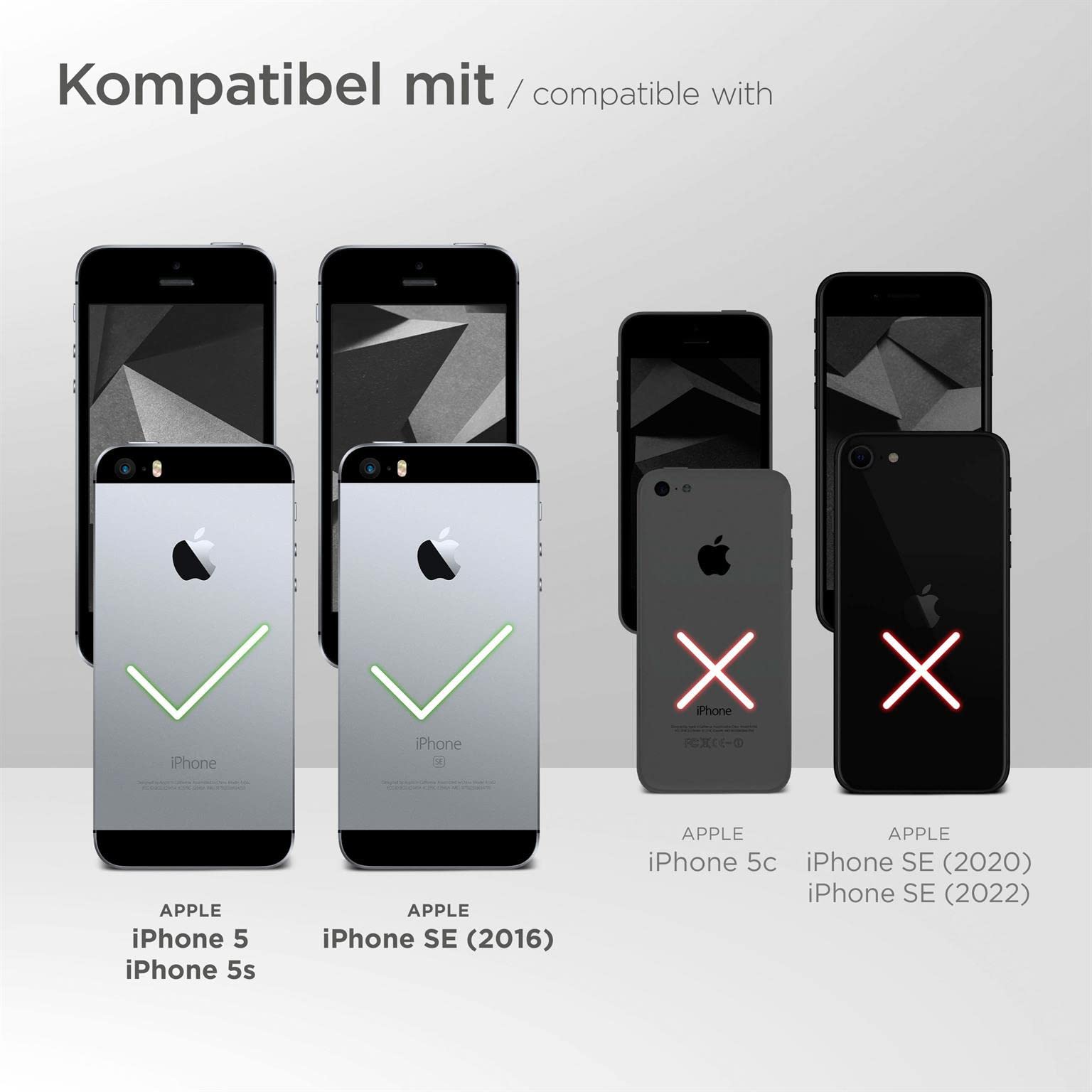 ONEFLOW Business Case Für IPhone 5/5s/SE – Klapphülle Mit Standfunktion, Kartenfach & Magnet