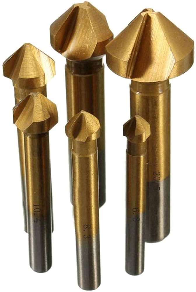 工作刃物 電気工具 メントリカッター  DIY 高速度鋼製 面取りカッター 6本セット 金属 アルミ プラスチック